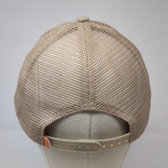 Simms Snapback Trucker Hat Brown One Size Adjustable 6 Panel Mesh Back - Picture 6 of 10